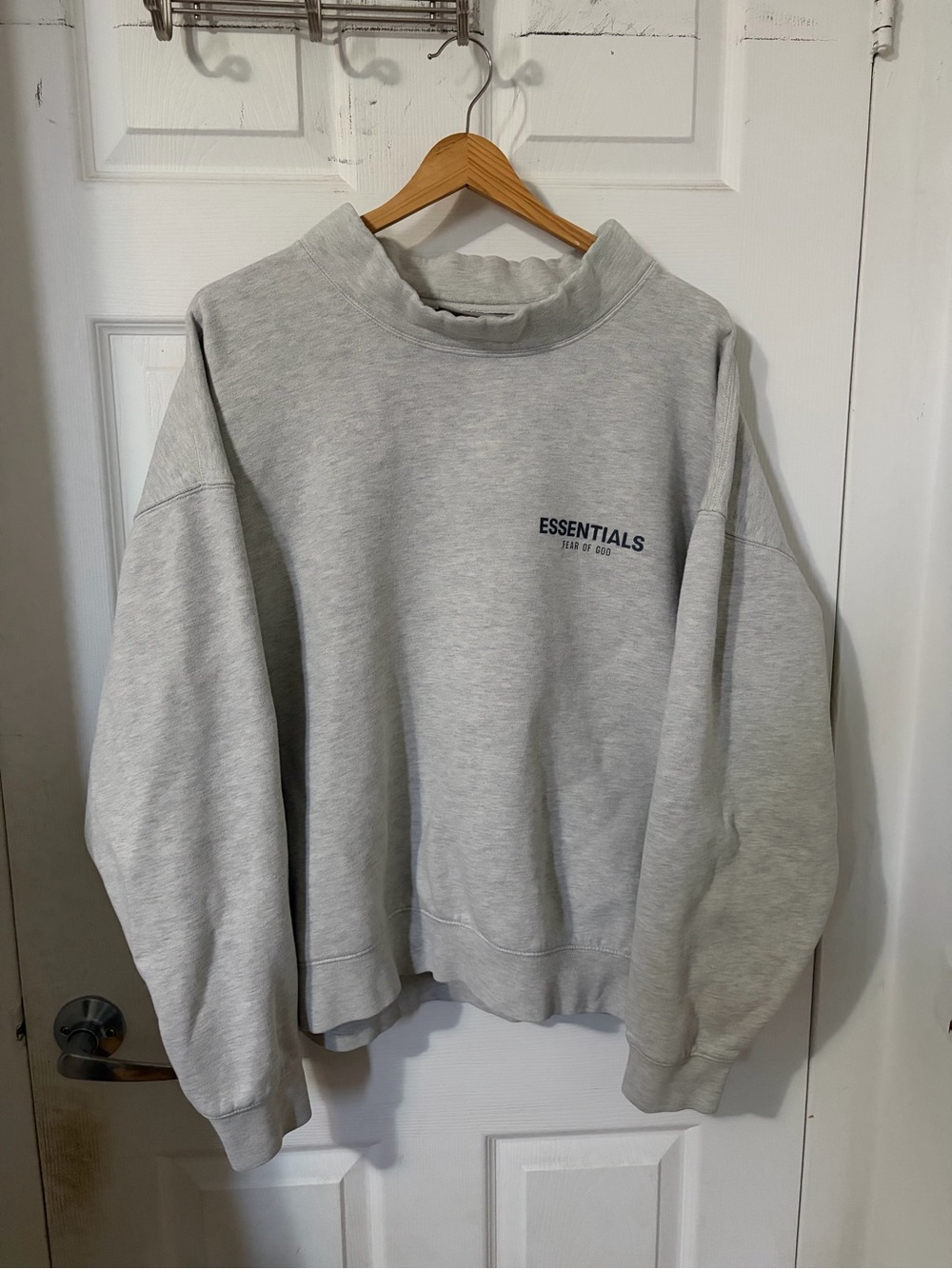 Fear of God Essentials Light Heather Gray Crewneck Sweatshirt